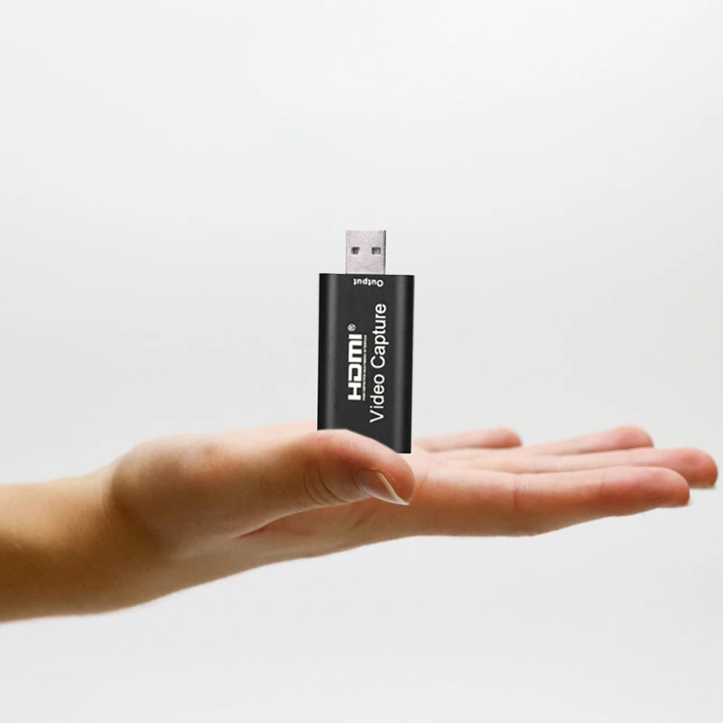 Karta Vaizdo įrašymo plokštės griebtuvas, HDMI - USB org, vaizdo įrašas iki 4K juodos spalvos