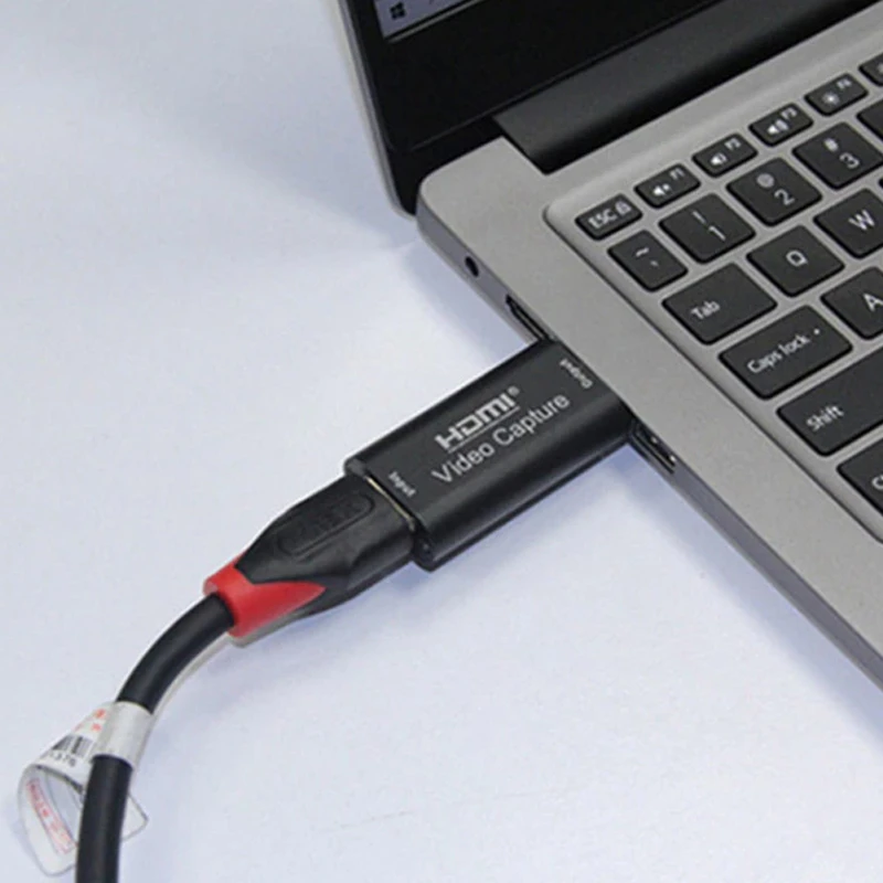 Karta Vaizdo įrašymo plokštės griebtuvas, HDMI - USB org, vaizdo įrašas iki 4K juodos spalvos