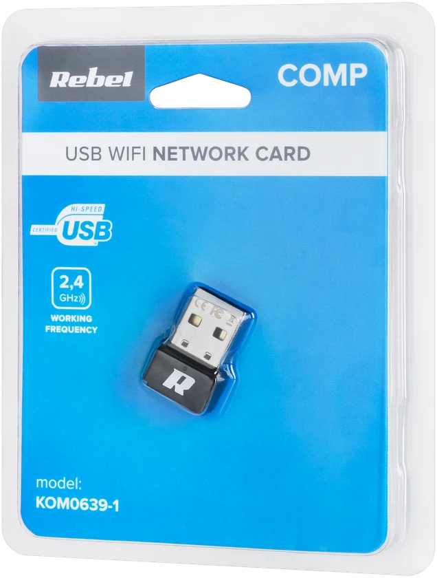 Rebel WIFI 802.11 b/g/n tinklo plokštės USB adapteris