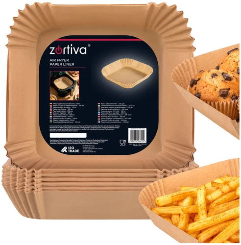 Popierinis įdėklas gruzdintuvei 100 vnt. Zortiva