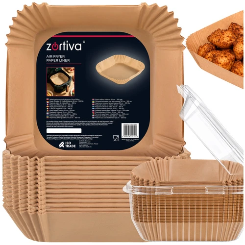 Popieriniai kasetės įdėklai gruzdintuvei 20 cm 300 vnt. Zortiva