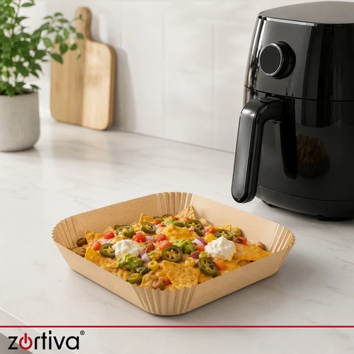 Popieriniai kasetės įdėklai gruzdintuvei 20 cm 300 vnt. Zortiva