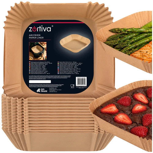 Popieriniai kasetės įdėklai gruzdintuvei 20 cm 300 vnt. Zortiva