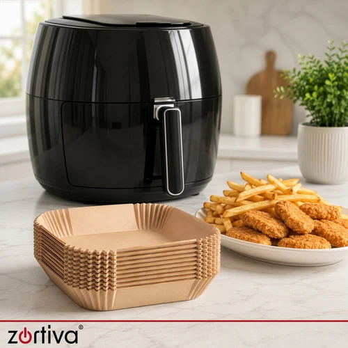 Popieriniai kasetės įdėklai gruzdintuvei 20 cm 300 vnt. Zortiva