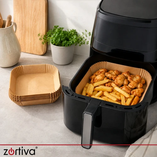 Popieriniai kasetės įdėklai gruzdintuvei 20 cm 300 vnt. Zortiva