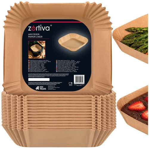 Popieriniai kasetės įdėklai gruzdintuvei 20 cm 300 vnt. Zortiva