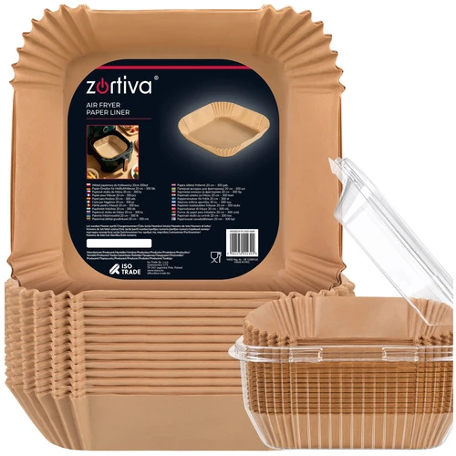 Popieriniai kasetės įdėklai gruzdintuvei 20 cm 300 vnt. Zortiva