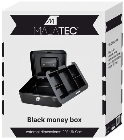 Malatec Rakinama metalinė pinigų dėžutė seifas