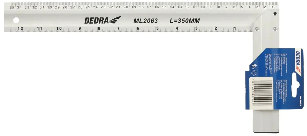 Dedra Kampuotis statybinis 350x160 mm aliuminis