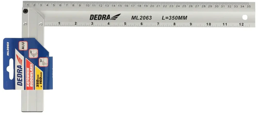 Dedra Kampuotis statybinis 350x160 mm aliuminis