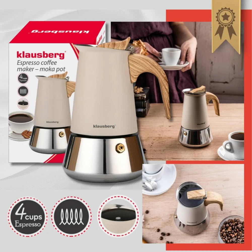 Klausberg moka kavinukas, 200 ml, kremine spalva