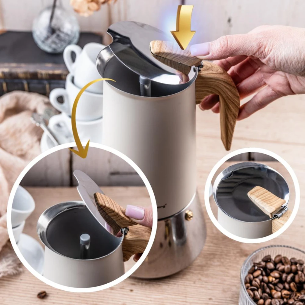 Kavavirė Plieninis espreso kavos virimo aparatas, 600 ml, indukcinis, Klausberg kb-7997