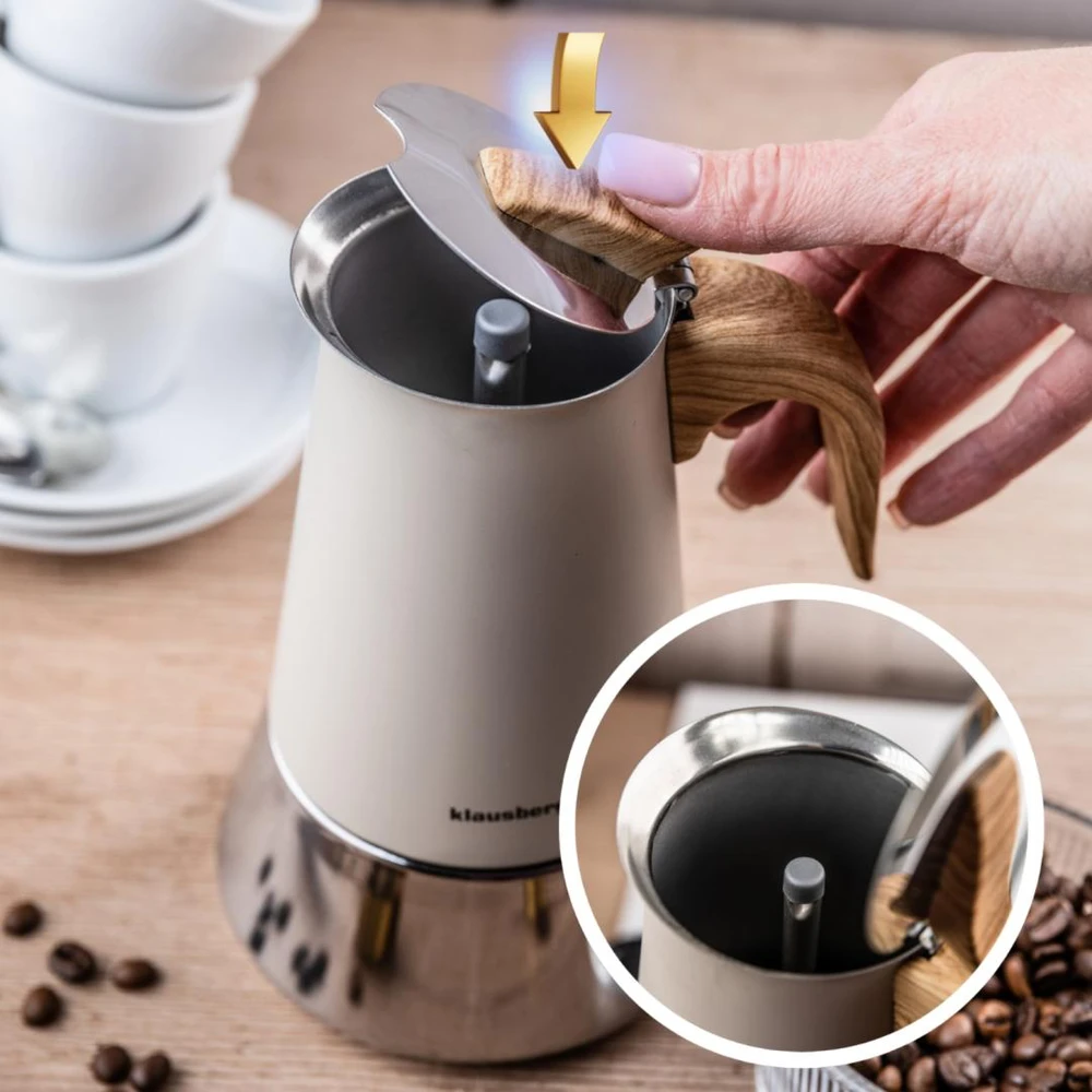 Kavavirė Plieninis espreso kavos virimo aparatas, 300 ml, indukcinis, Klausberg kb-7995