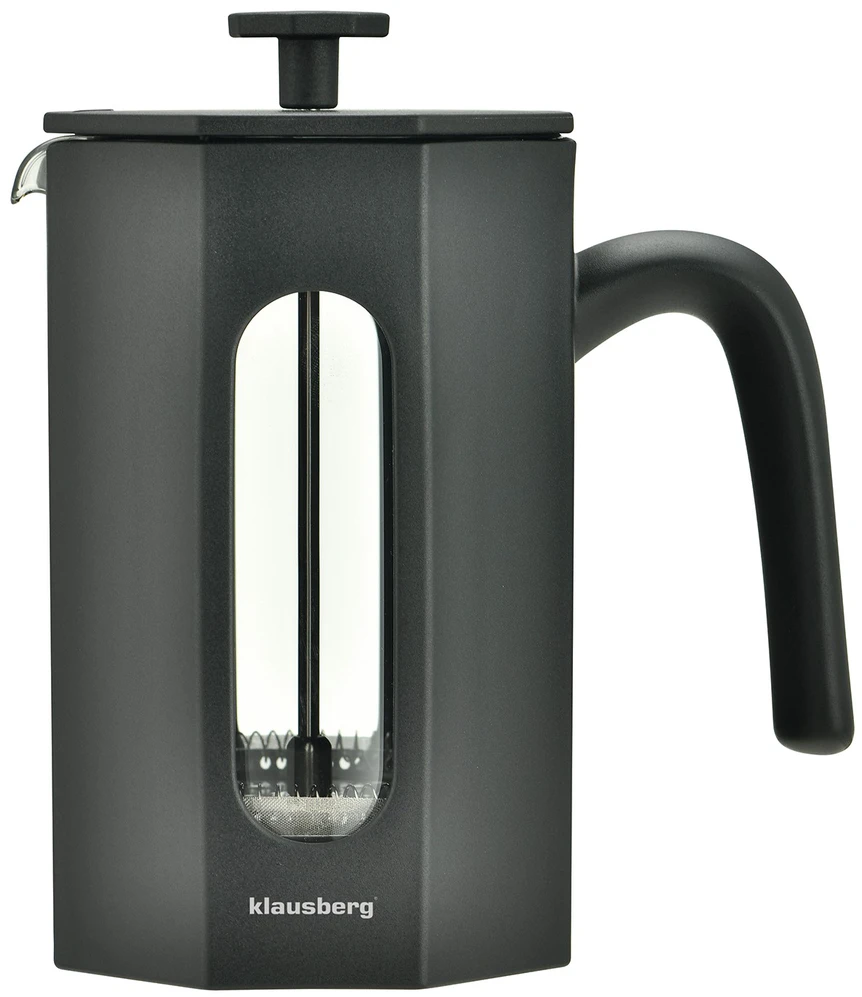 Nuspaudžiamas kavinukas-arbatinukas Klausberg KB-7678, 0.8 l, juodas
