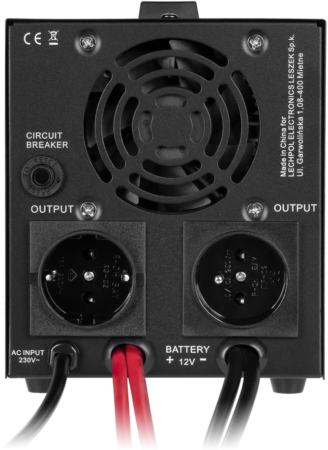 KEMOT PROsinus-1000-LFP4 avarinio maitinimo keitiklis su gryna sinusine banga ir įkrovimo funkcija 12V 230V 1000VA/700W