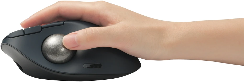 Kensington ProFit Ergo TB550 Trackball Belaidė pelė, RF belaidė + Bluetooth, 1600 DPI, Juodas/Pilkas