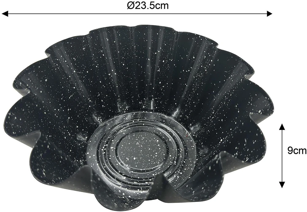 Kepimo forma tortui, metalinė, su nelimpančia danga, juoda, 23,5 cm skersmens, Klausberg, kb-7837