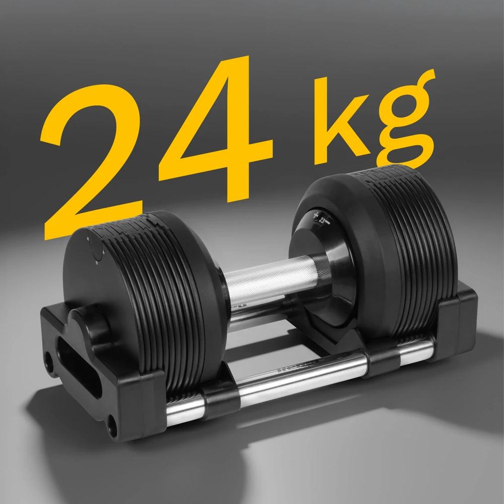 Ketaus reguliuojamo svorio automatinis hantelis, 24 kg, 1kg žingsniai, REBEL ACTIVE