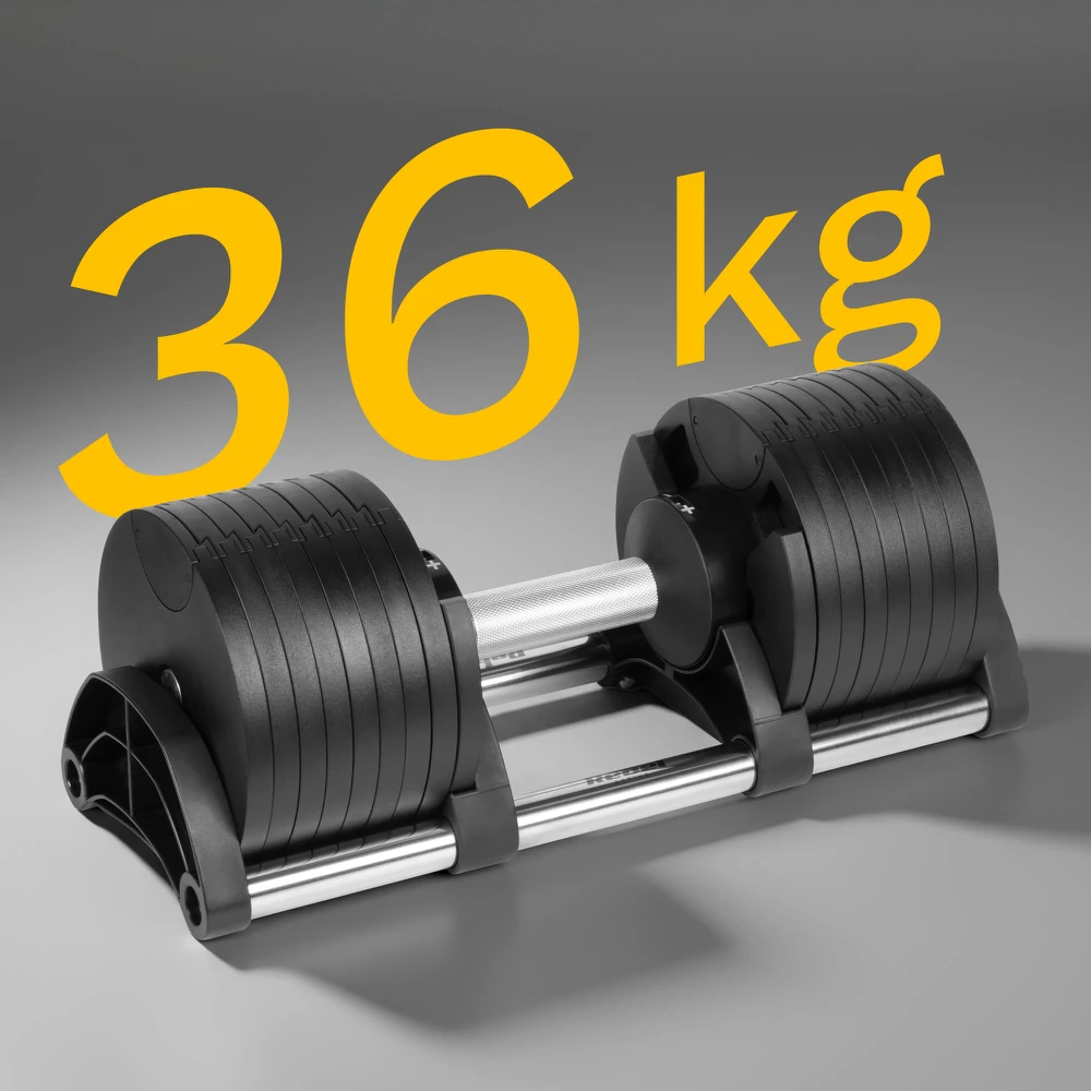 REBEL ACTIVE automatinis ketaus hantelis, 36 kg, 2kg žingsniai