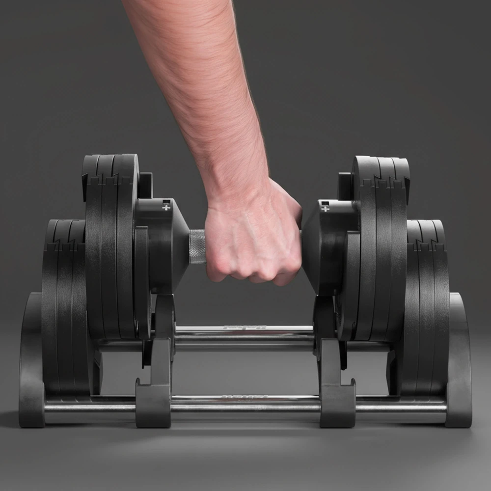 Ketaus reguliuojamo svorio automatinis hantelis, 24 kg, 2kg žingsniai, REBEL ACTIVE