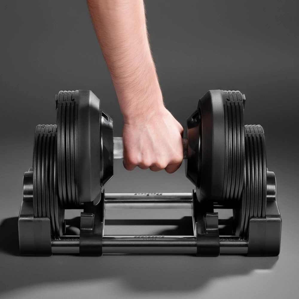 Ketaus reguliuojamo svorio automatinis hantelis, 24 kg, 1kg žingsniai, REBEL ACTIVE