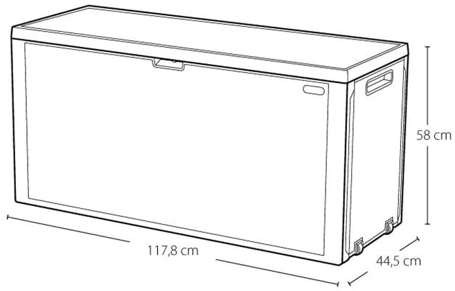 Keter Plastikinė dėžė EMILY, 270 l, ruda
