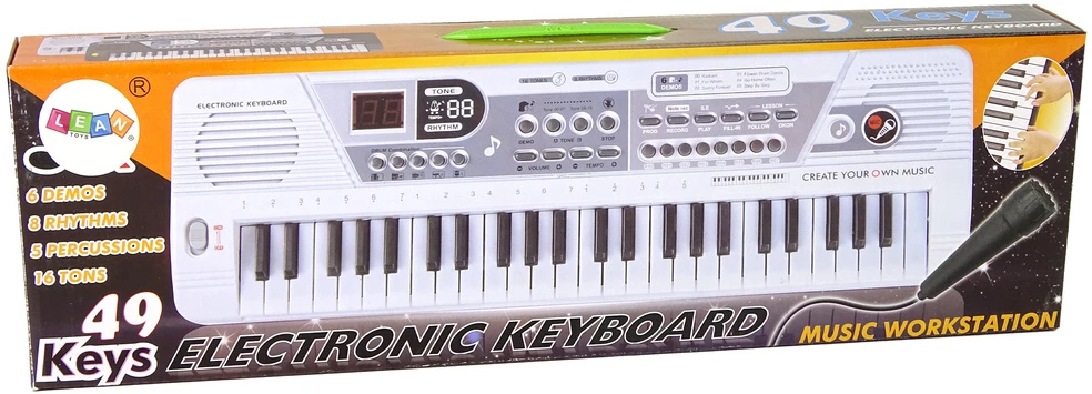 Lean Toys Klaviatūra su mikrofonu MQ4919, 49 klavišai
