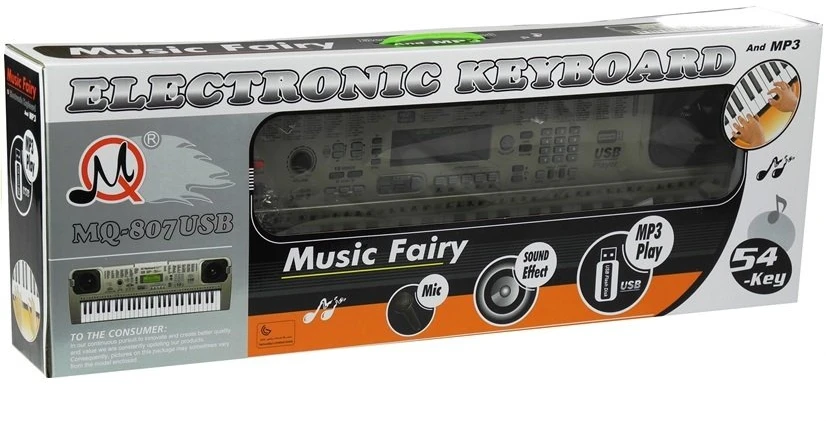 Lean Toys Vaikiškas muzikinis sintezatorius su USB mikrofonu