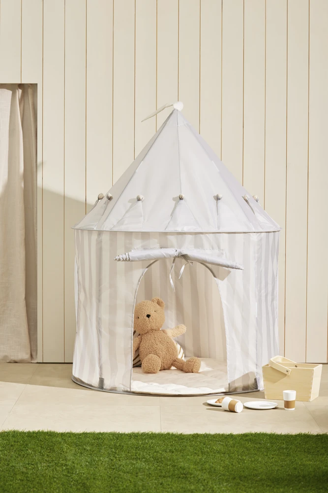 „Kids Concept“ – „Star“ – žaidimų palapinė su juostelėmis, pilka – (1000926)