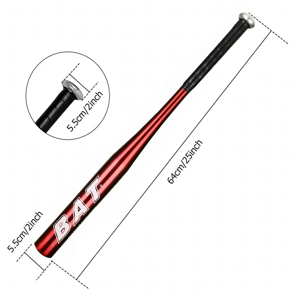 Kij Beisbolo lazda, aliumininė, 25 colių, 64 cm, treniruočių, raudona