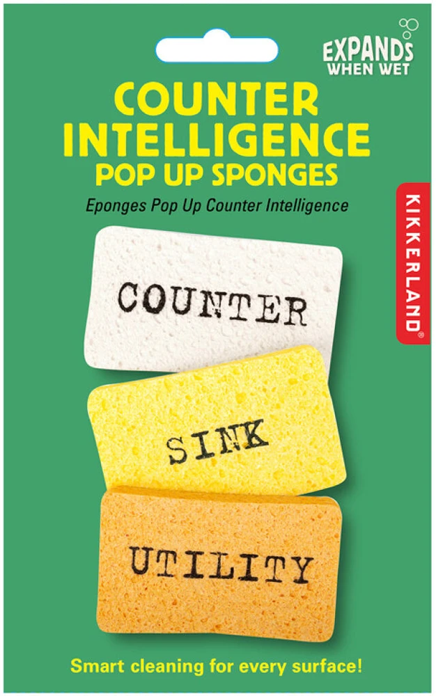 Gertuvė Kikkerland – Counter Intelligence Pop-up Sponges – (šlapios)