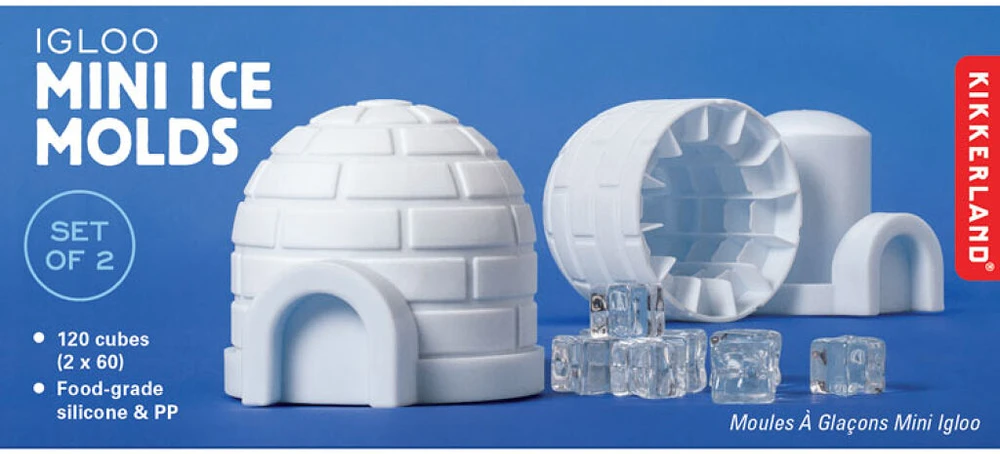 „Kikkerland“ – mini „Igloo“ ledo formelės – 3,5 x 3,25 x 4,0 colio