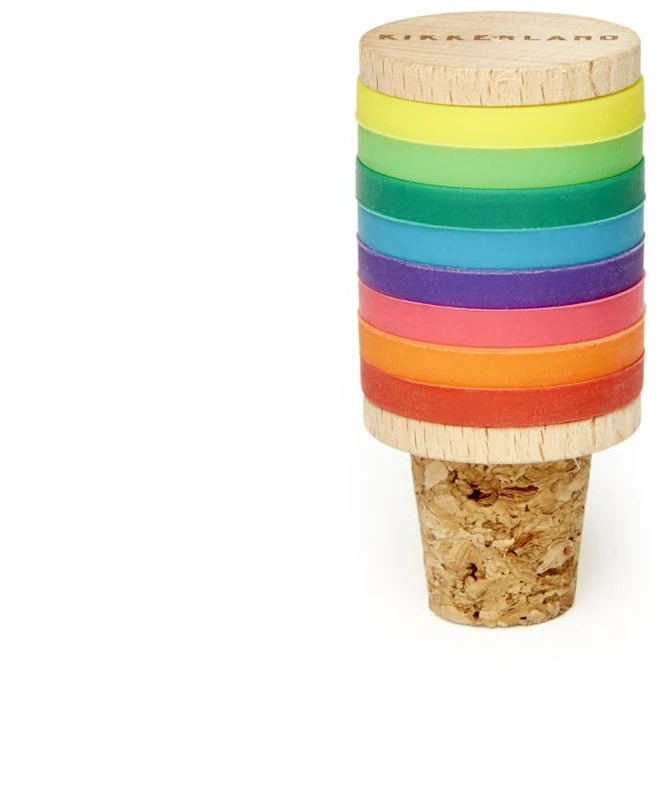 Gertuvė Kikkerland – Rainbow Wine Rings + Stopper (BA91)