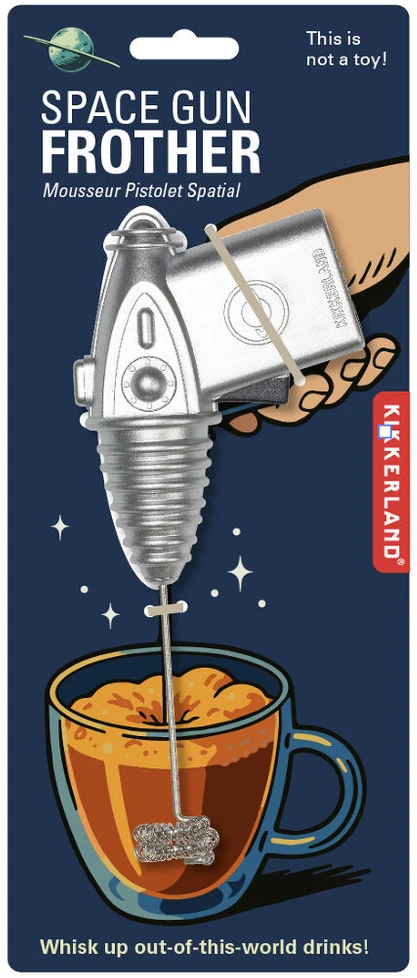 „Kikkerland“ – „Space Gun“ plakiklis – 7" x 4,25" x 1,5