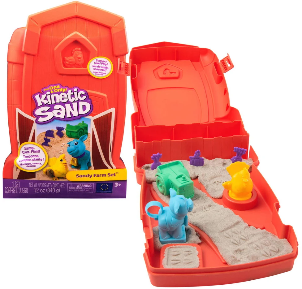 Spin Master KINETINIO SMĖLIO žaidimų rinkinys „Sandy Farm“ rinkinys
