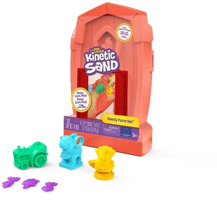 Spin Master KINETINIO SMĖLIO žaidimų rinkinys „Sandy Farm“ rinkinys