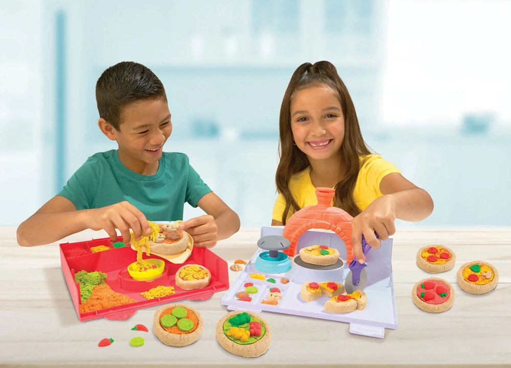 Spin Master KINETINIO SMĖLIO žaidimų rinkinys „SquishPizza“
