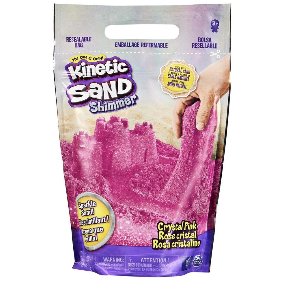 Spin Master Kinetic Sand Kinetinis smėlis – blizgantis smėlis – rožinis (6060800)