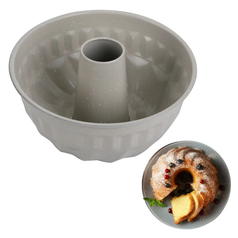 King Hoff Forma, metalo sp., okrągła su dziurką, su powłoką nieprzywieralną, smėlio sp., średnica 22 cm