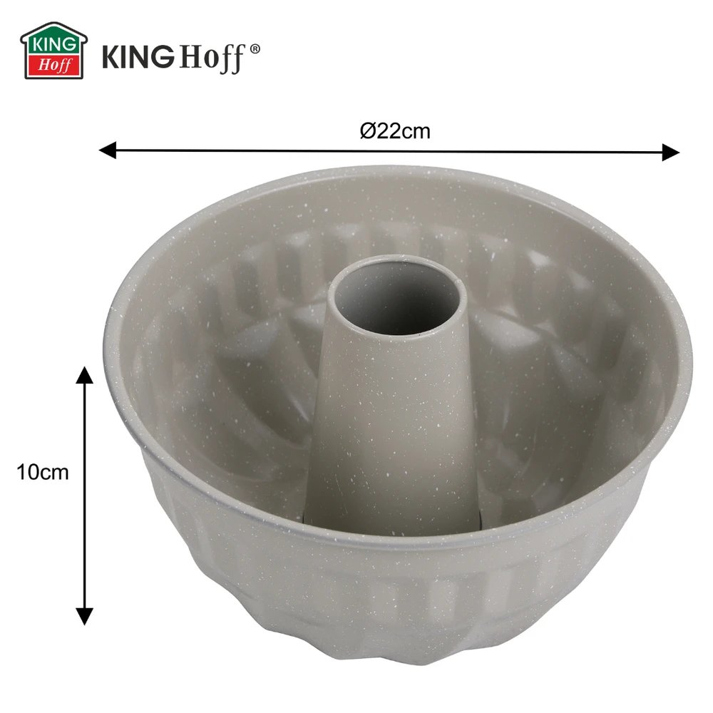 King Hoff Forma, metalo sp., okrągła su dziurką, su powłoką nieprzywieralną, smėlio sp., średnica 22 cm