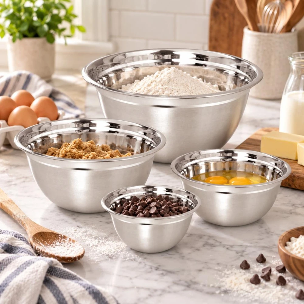 King Hoff Rinkinys 4 misek kuchennych (18,20,24,26 cm), nerūdijantis plienas, kinghoff