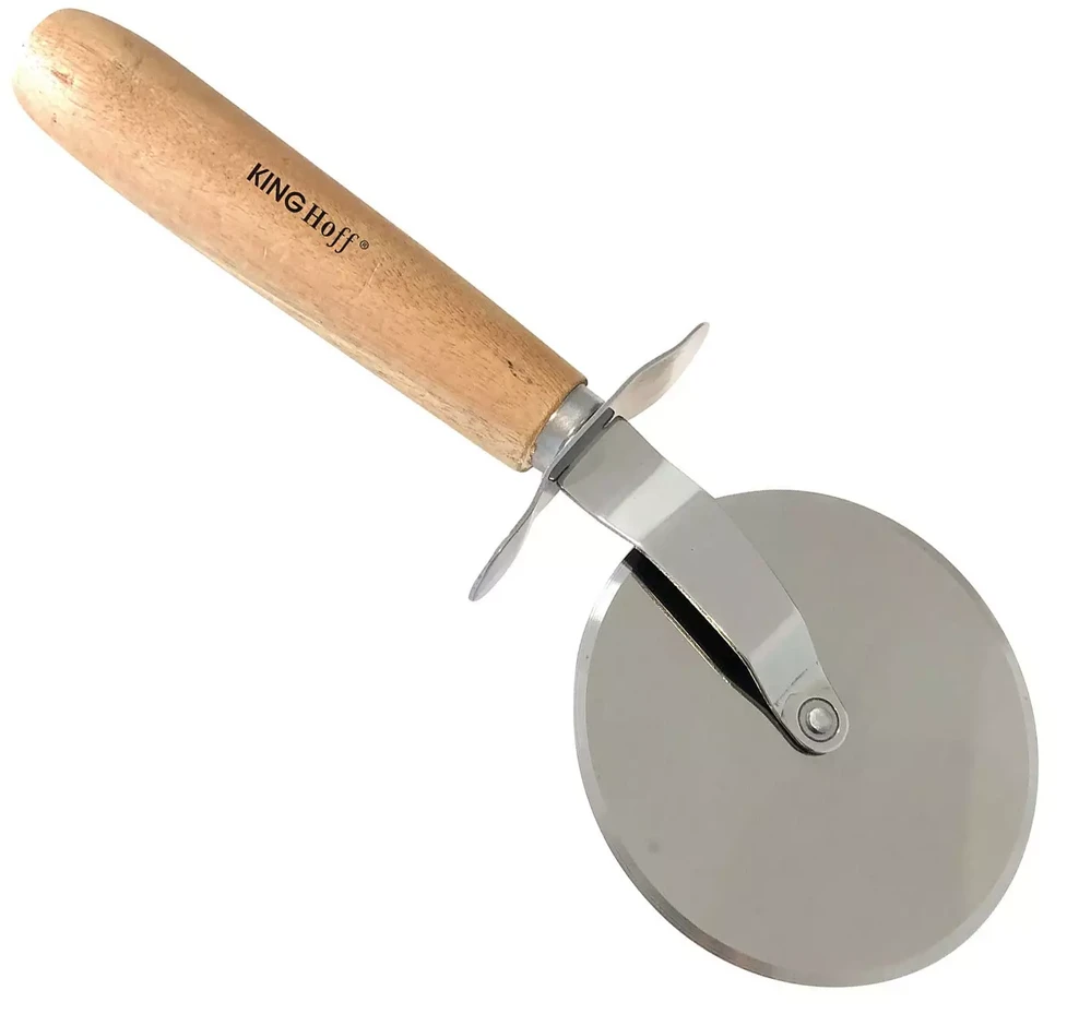 King Hoff Nóż „Kinghoff“ picos pjaustyklė, plieninė, bambukinė, 9 cm skersmens