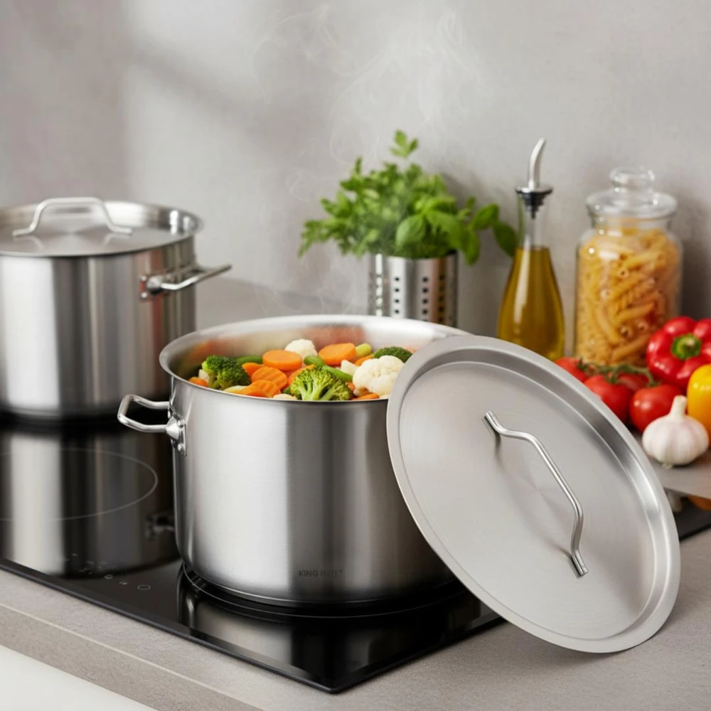 Garnek Puodas Gastronorm puodas, nerūdijantis plienas, skersmuo 32cm, 17l, kinghoff, kh-2023