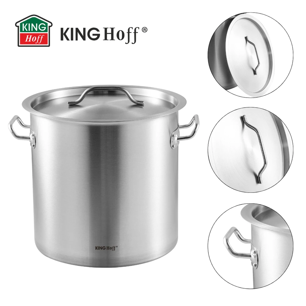 Garnek Puodas Gastronorm puodas, nerūdijantis plienas, skersmuo 40cm, 50l, kinghoff, kh-1966
