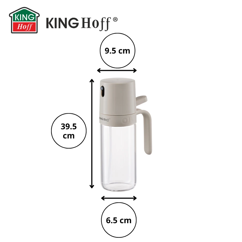 King Hoff Rozpylacz Aliejaus ir acto purkštuvas, 250 ml, stiklinis, „Kinghoff“, kh-2005