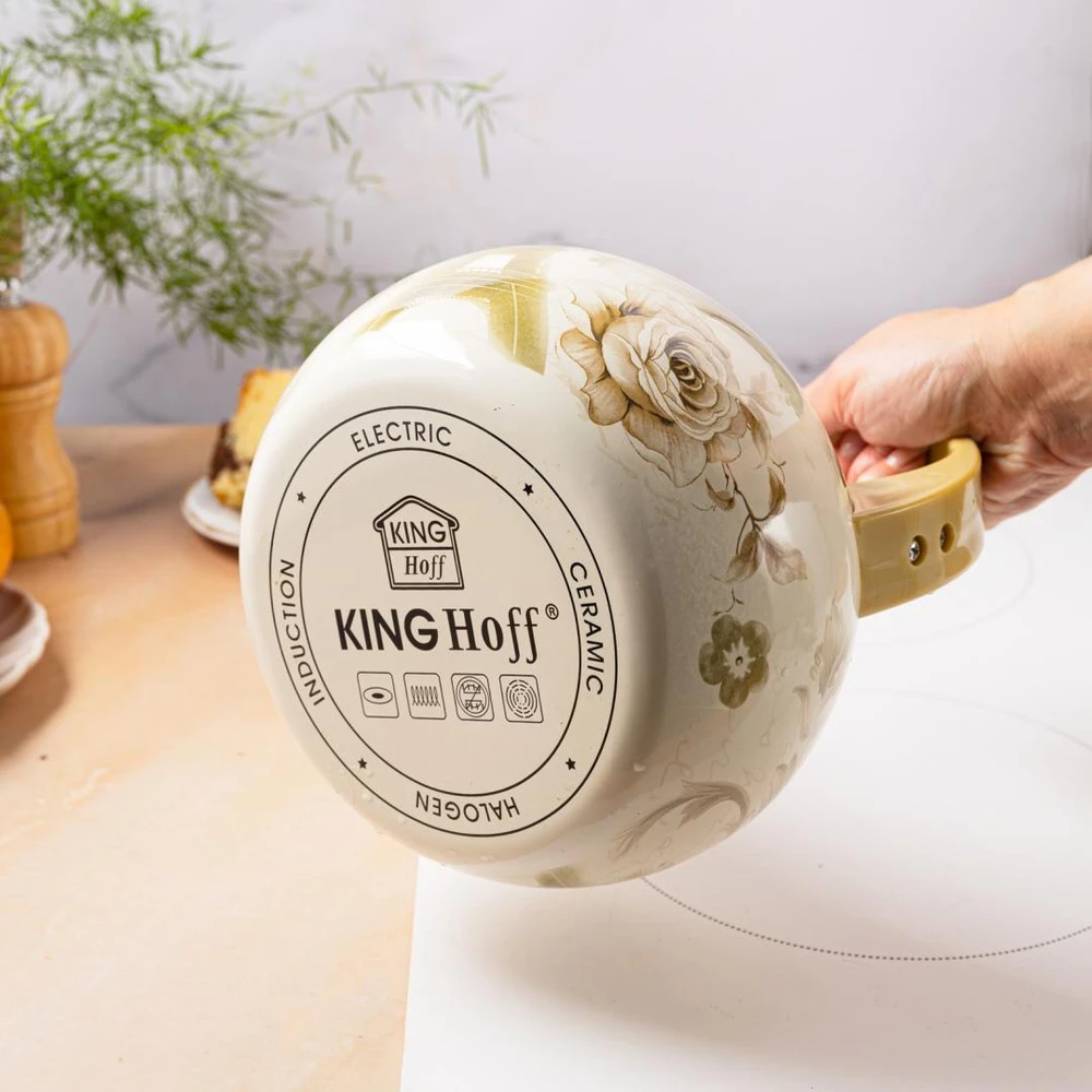 King Hoff Virdulys, Virdulys su švilpuku, emaliuotas plienas, raštas - Paryžius, 2 l, kinghoff, kh-2038