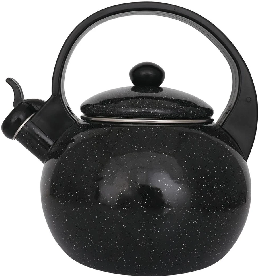 King Hoff Virdulys, Švilpiantis virdulys, emaliuotas plienas, juodas, 2,2 l, „Kinghoff“, kh-2039