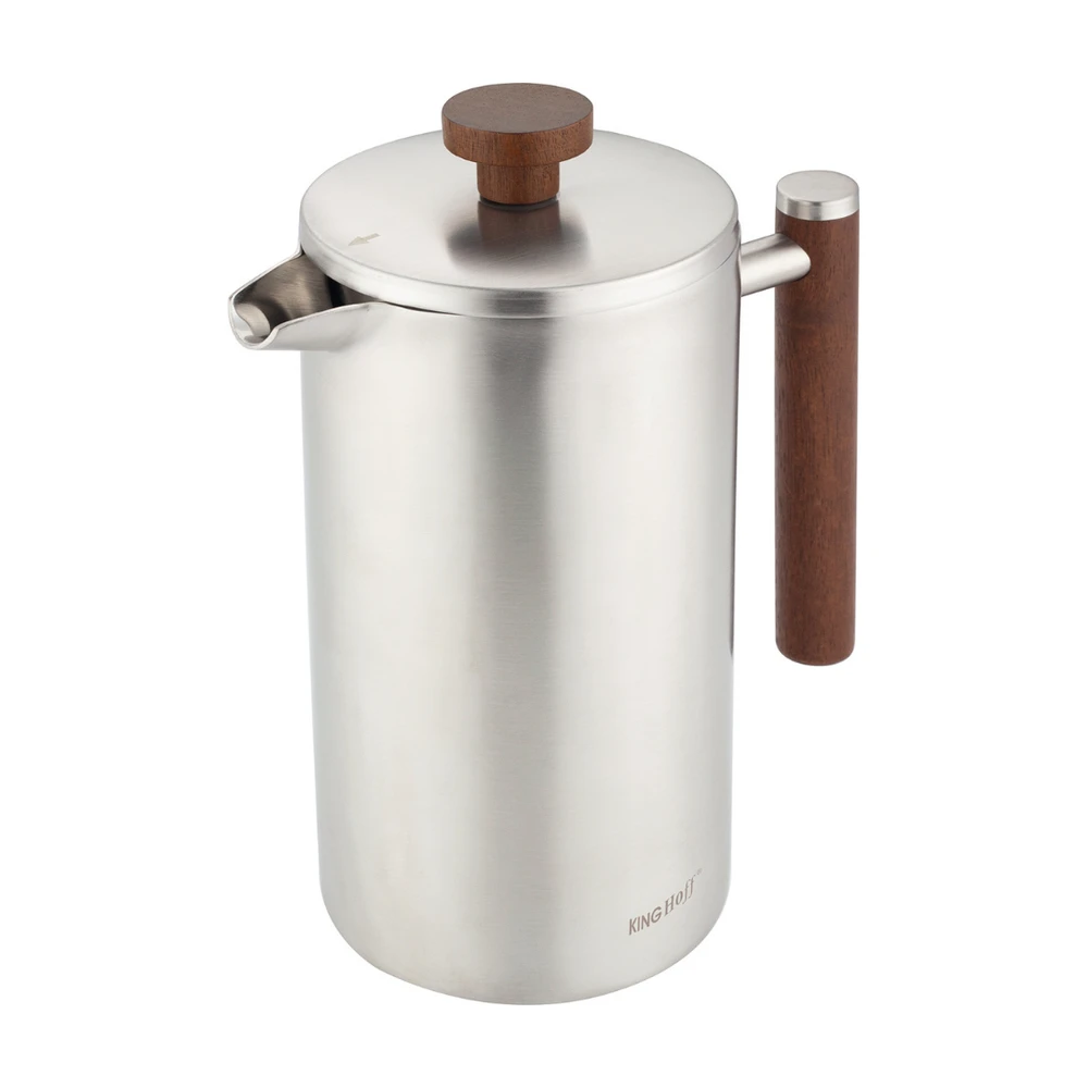 Zaparzacz Infuzeris, prancūziškas presas, 1 l, dvigubos sienelės, medinė rankena
