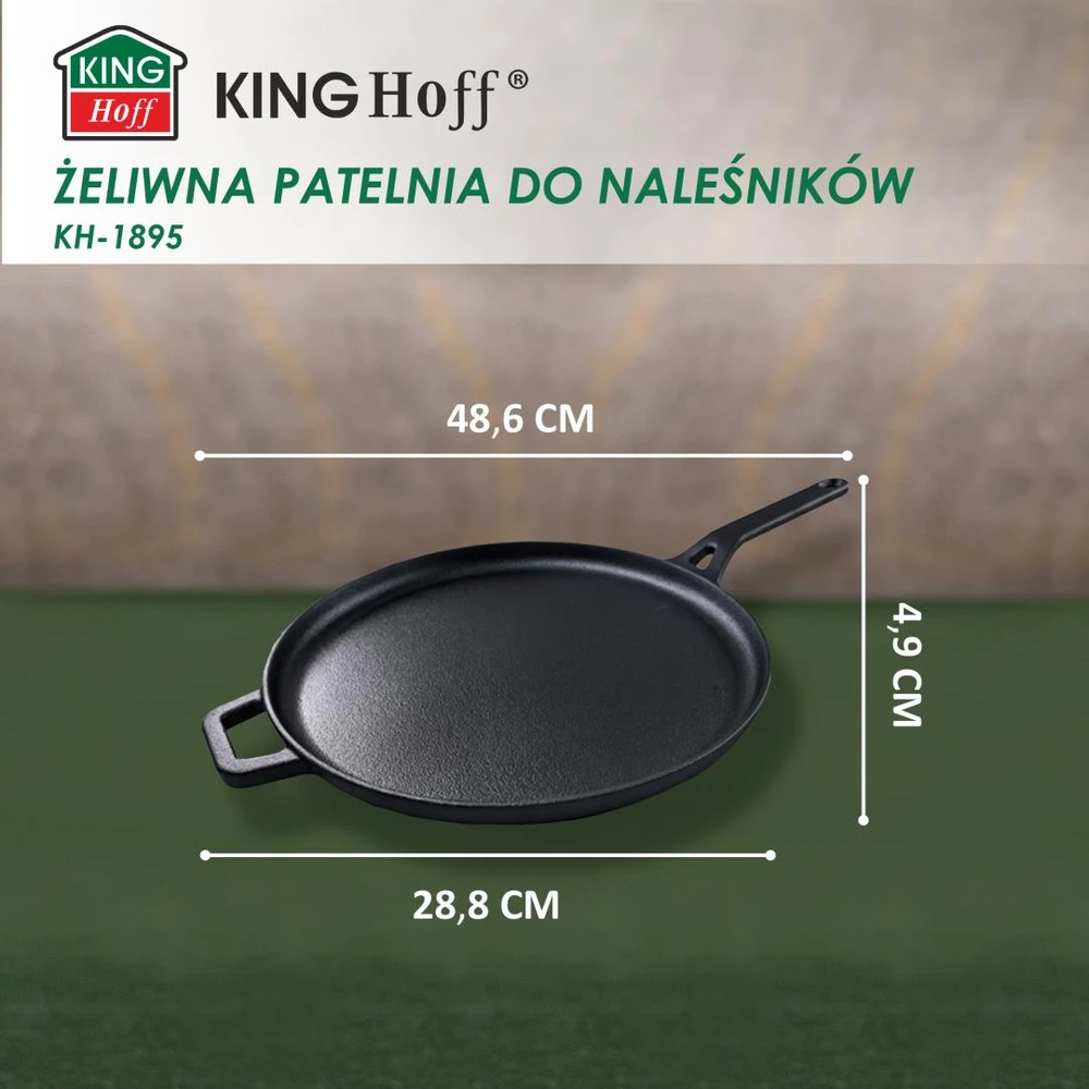 Ketaus blynų keptuvė KingHoff KH-1895, 29 cm