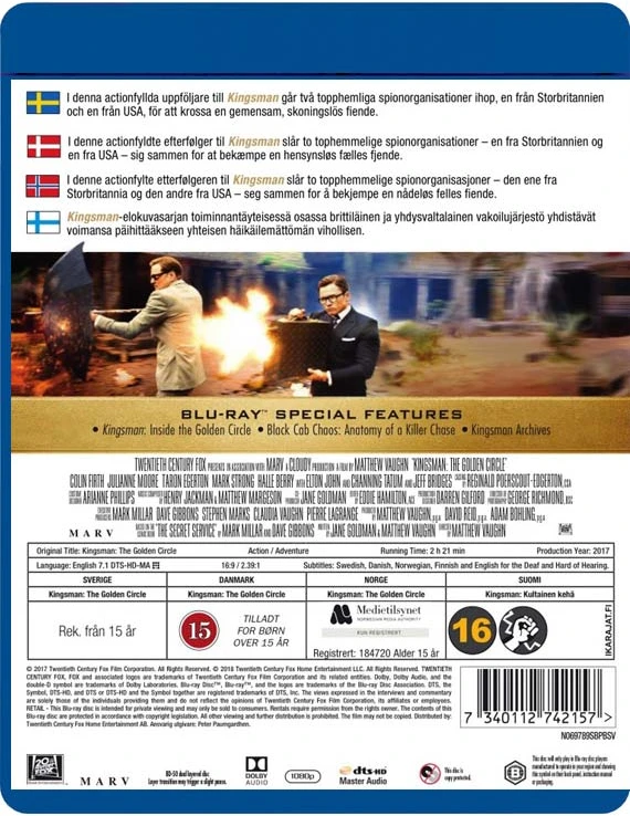 Kingsman: Auksinis ratas (Blu-ray)